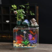 Creative Mini Living Room Circular Flowing Water Fountain Ornament Wealth Attracting Office Desktop Aquarium Moving Gift - Image 2