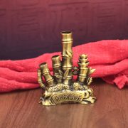 Retro Bamboo Decorative Figurine for Office Desktop Custom Metal Medal Badge Gift for Leadership Promotion - Image 4