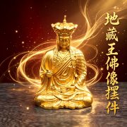 新品地藏王菩萨佛像随身佛佛堂家用供奉大孝地藏金身平安摆件结缘 - Image 2