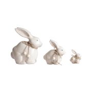 Retro American Wooden Decorative Rabbit Ornaments for Garden Courtyard Balcony Outdoor Display Family of Three Animal Theme - Image 5