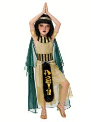 Children's Halloween Cosplay Costume Egyptian Pharaoh Queen Performance Outfit Stage Opera Show Costume Adult Size - Image 2