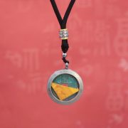 山鬼花钱吊坠复古民族风祥云项链鸿运开元钱吊坠装钛钢嘎乌盒道家 - Image 4
