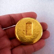 Antique Style Golden Bar Copper Alloy Non-Gold Custom Metal Medal Badge Handcrafted Artwork Gold Ingot Design - Image 5