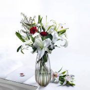 【包邮】摆件水培富贵竹百合花瓶欧式网格玻璃半透明花器欧式风格 - Image 5