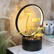 Simplified Home Water Flow Ornament Wealth Attracting Circular Stream Entrance TV Cabinet Office Desktop Fountain Decoration - Image 3