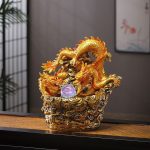 New Tianquan Dragon Flowing Water Fountain Ornament Creative Painted Office Hotel Front Desk Store Opening Moving Decoration Gift