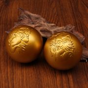 Pair of Metal Handballs Crafted for Elderly Health Custom Metal Medal Badge Gift Item with Qing Dynasty Alloy Design - Image 2