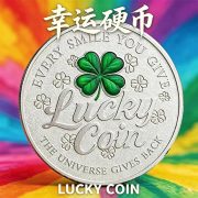 Lucky Four-leaf Clover Commemorative Coin Custom Metal Medal Badge Engraved Colorful Relief Surface Metal Craft In Stock - Image 2
