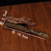创意黄铜长柄梳子铜梳子特色复古黄铜小礼品批发母亲节发梳不褪色 - Image 4