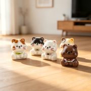 Cute Resin Cat 3D Puzzle Customizable Decorative Ornament for Desktop Car Micro Landscape Ideal Collectible Craft - Image 2