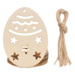 American Vintage Decorative Ornament Easter Decor Hand-Painted Wood Chips Family Party Props Home Decoration Children's Artwork