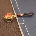 Creative Zodiac Animal Chinese New Year Metal Keychain Customizable Lucky Mahjong Tile Pendant Handcrafted Decorative Charm