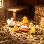 Customizable Decorative Resin Ornament Miniature Farm Scene Chicken Coop Cute Rooster Hen Design DIY Decorative Accessory
