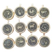 Lucky Bronze Zodiac Pendant Custom Metal Medal Badge Handheld Keychain Charms Rotating Wealth Attracting Small Crafts - Image 5