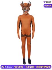 Forest 99 Night Demon Deer Adult Cosplay Costume Scary Deer Monster Jumpsuit Halloween Party Performance Wear