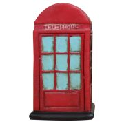 Retro Creative Gift Cartoon Home Desktop Decoration Resin Craftwork Telephone Booth Customizable Ornament Clear Shelf - Image 6