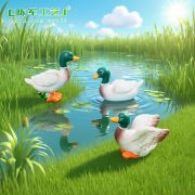 Creative Miniature Duck Figurine Customizable Decorative Ornament for Gardening Landscape DIY Decoration Eco-Friendly Resin Craft - Image 3