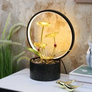 Simplified Home Water Flow Ornament Wealth Attracting Circular Stream Entrance TV Cabinet Office Desktop Fountain Decoration - Image 4