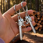 Custom Metal Saw Keychain Creative Personalized Men's Car Pendant Outdoor Woodcut Simulation Toy Gift - Image 4