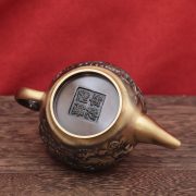 黄铜复古龙凤茶壶做旧中式茶具套装供奉用品客厅铜器观赏摆件批发 - Image 2