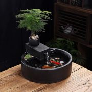 新中式简约桌面招财生财流水摆件喷泉加湿器客厅茶桌办公室装饰品 - Image 2