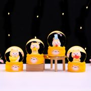 Adorable Luminous Pet Desktop Decoration Miniature Shiba Inu Crystal Fan Customizable Decorative Ornament Resin Craft