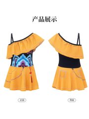 New Children's K-POP Hunter Magician Group Swimsuit One-Piece Bikini Female Child Swimming Costume Stage Performance Outfit - Image 2