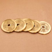 黄铜镇库铜钱大号加厚五帝钱仿古铜钱币康熙顺治过门石压门槛专用 - Image 3