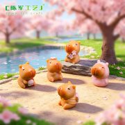 Adorable Customizable Decorative Ornaments Capybara Figurine for Miniature Landscape Garden Decoration DIY Accessories