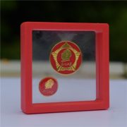Custom Metal Medal Badge Chairman Mao Zedong Round Chest Star Emblem Commemorative Collection Gift Transparent Red Box - Image 4