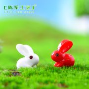 Customizable Decorative Ornaments Resin Rabbit Potted Landscape Creative Cute Miniature Assembly DIY Craft - Image 2