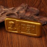 Antique Style Thick Gold Coin Simulation Gold Bar Ingot Gilded Commemorative Custom Metal Medal Badge Craftwork