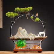 New Chinese Style Wealth Attracting Flowing Water Fountain Ornament Creative Home Office Desktop Decoration Fish Tank Gift - Image 3
