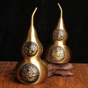 黄铜葫芦创意凤凰九紫离火家居铜器摆件八卦葫芦金属工艺品批发 - Image 2