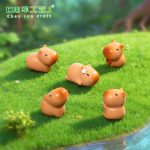 Customizable Decorative Ornaments Cute Capybara Garden Miniature Scene DIY Landscape Decoration Resin Craft Hanging Accessories