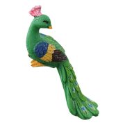 Customizable Decorative Resin Ornament Peacock Realistic Cartoon Miniature Landscape Figurine Creative Accessory