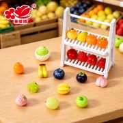 New Mini Customizable Decorative Resin Ornaments Apples Bananas Realistic Fruits Supermarket Dollhouse DIY Food Toys - Image 2