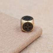 Custom Metal Dice With Brass Pattern Handcrafted Outdoor Table Game Home Desktop Craft Decorative Ornaments - Image 4