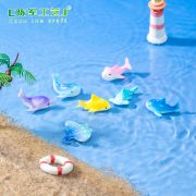 Customizable Decorative Ornaments Cute Dolphin Shark Floating Ocean Animal Figurines Fish Tank Landscape DIY Decoration Accessories - Image 2