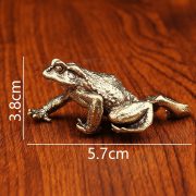 Bronze Frog Figurine Small Metal Pure Copper Amulet Office Home Decorations Gold Toad Display Custom Metal Medal Badge - Image 4
