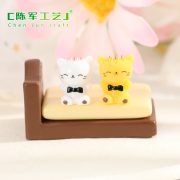 苔藓微景观树脂摆件 两色小猫造景  DIY组装 批发迷你盆景 - Image 2