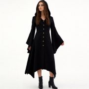 Medieval Gothic Vampire Women's Skirt Custom Mascot Costume Vintage Hooded Women's Dress for Halloween Cosplay Cross-Border Amazon - Image 5