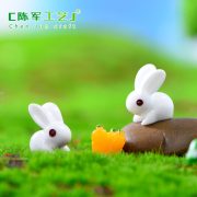 Customizable Decorative Ornaments Resin Rabbit Potted Landscape Creative Cute Miniature Assembly DIY Craft - Image 3