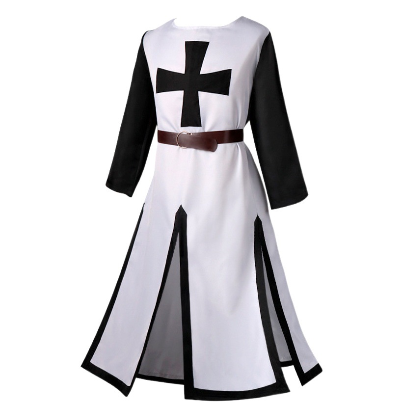O1CN01W0pY6m1Bs2uvKzFPO_0-0-cib.jpg Large Size Adult Halloween Medieval Knight Robe Costume for Stage Performance Dance Party New Amazon Product - Image 1