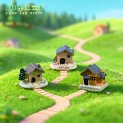 Zakka Love Sea Customizable Decorative Resin Ornament Miniature Landscape Villa House Decorations Customized Figurines