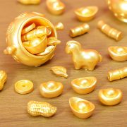 2026 Horse Year Fortune Attracting Golden Yuanbao Resin Figurine Customizable Decorative Ornaments Miniature Landscape Accessories - Image 2