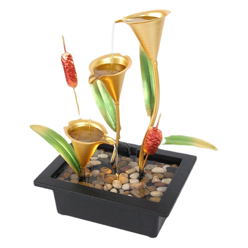 O1CN01WDBN5i1Bs2vjazUVe_0-0-cib.jpg Home Decor Cross-Border Wealth Attracting Flowing Water Fountain Ornament TV Cabinet Office Front Desk Decoration Item - Image 1