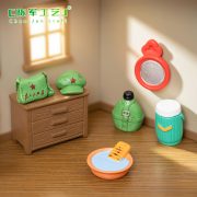 Retro Nostalgic Miniature Military Hat Customizable Decorative Ornament Green Cloth Dollhouse DIY Decoration Accessories - Image 4