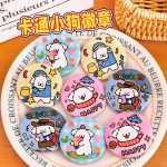 Custom Metal Medal Badge Cute Cartoon Dog Pin Student Gift Lovely Book Bag Accessory Small Present Barrette