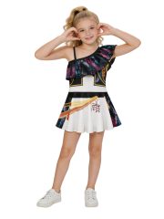 5新款儿童泳衣K-POP猎魔女团cos泳装斜肩分体裙游泳衣女童演出服 - Image 5